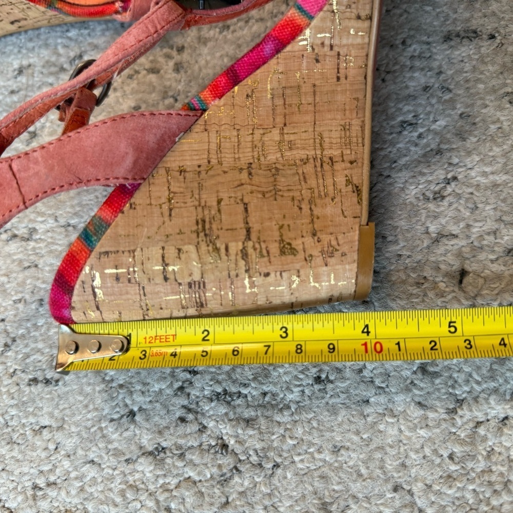 Desigual size 7 (37 Eur) EUC embellished Red and Orange Sandals Vibrant Style - Picture 11 of 16